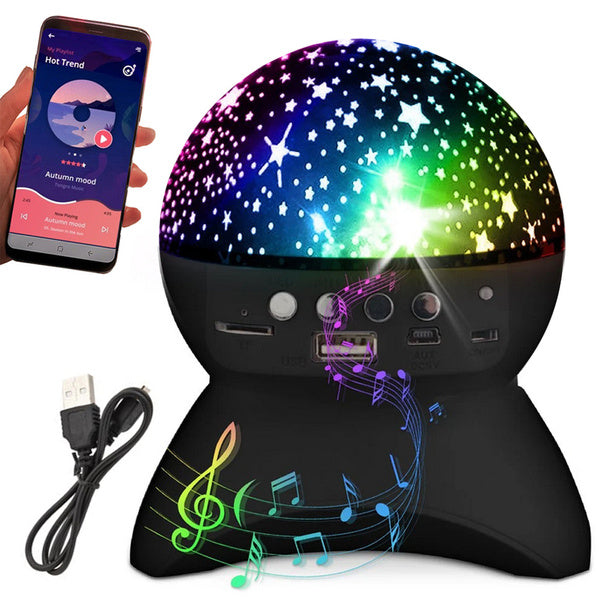 Žvaigždė projektorius naktinė šviesa žvaigždė led garsiakalbis bluetooth usb projektorius