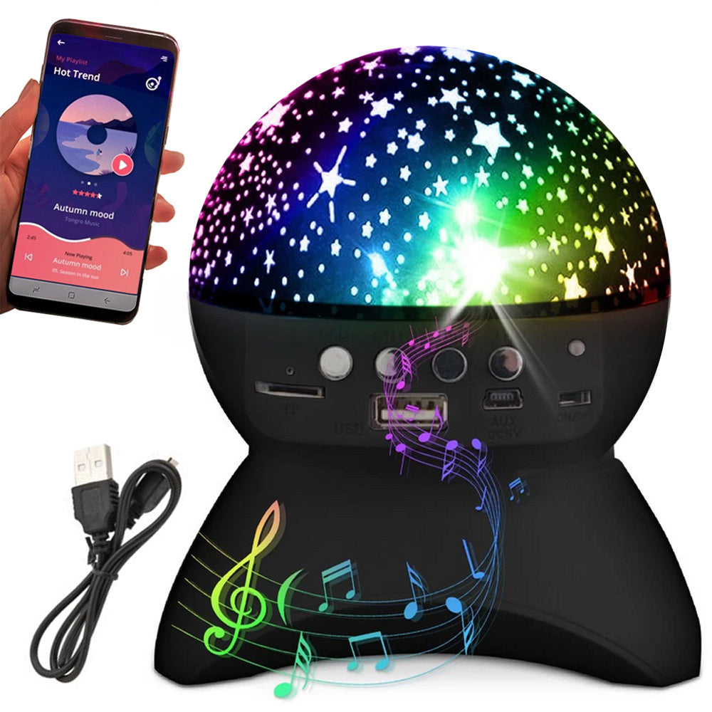 Žvaigždė projektorius naktinė šviesa žvaigždė led garsiakalbis bluetooth usb projektorius