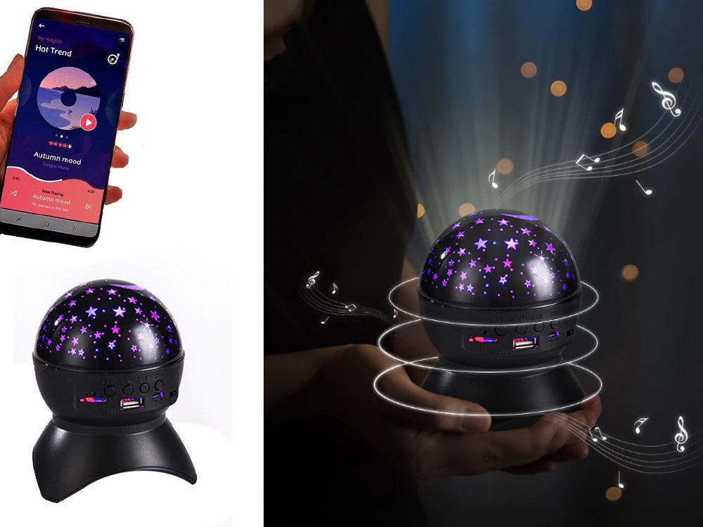 Žvaigždė projektorius naktinė šviesa žvaigždė led garsiakalbis bluetooth usb projektorius
