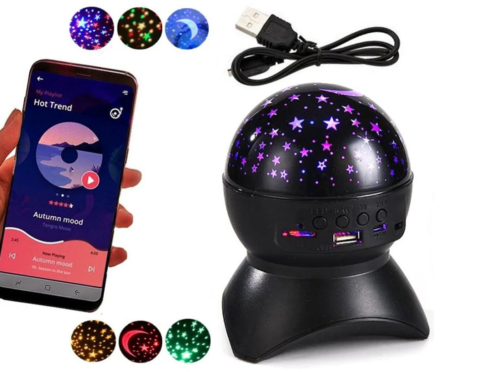 Žvaigždė projektorius naktinė šviesa žvaigždė led garsiakalbis bluetooth usb projektorius
