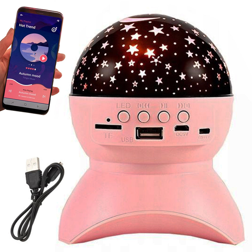 Žvaigždė projektorius naktinė šviesa žvaigždė led garsiakalbis bluetooth usb projektorius, Rožinė, Szín, Rózsaszín