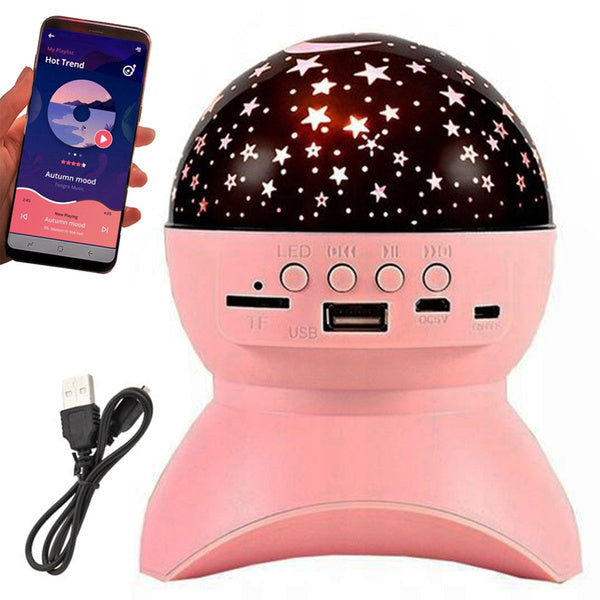 Žvaigždė projektorius naktinė šviesa žvaigždė led garsiakalbis bluetooth usb projektorius, Rožinė, Szín, Rózsaszín