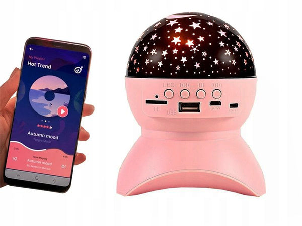 Žvaigždė projektorius naktinė šviesa žvaigždė led garsiakalbis bluetooth usb projektorius, Rožinė, Szín, Rózsaszín