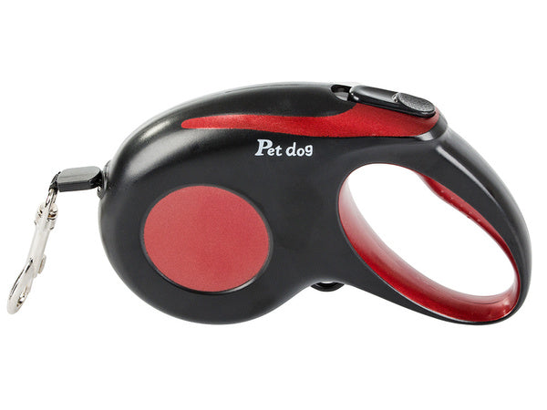 Lanyard automatinis su blokatoriumi šunims su ilga juosta 5 m 15 kg, Raudona, Szín, Piros
