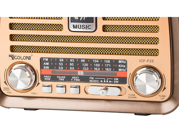 Retro virtuvės mobilusis radijas fm am bluetooth usb įkraunama antena