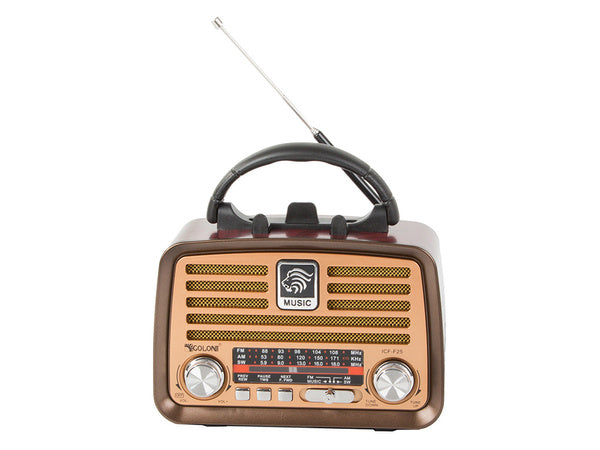 Retro virtuvės mobilusis radijas fm am bluetooth usb įkraunama antena