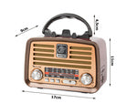 Retro virtuvės mobilusis radijas fm am bluetooth usb įkraunama antena