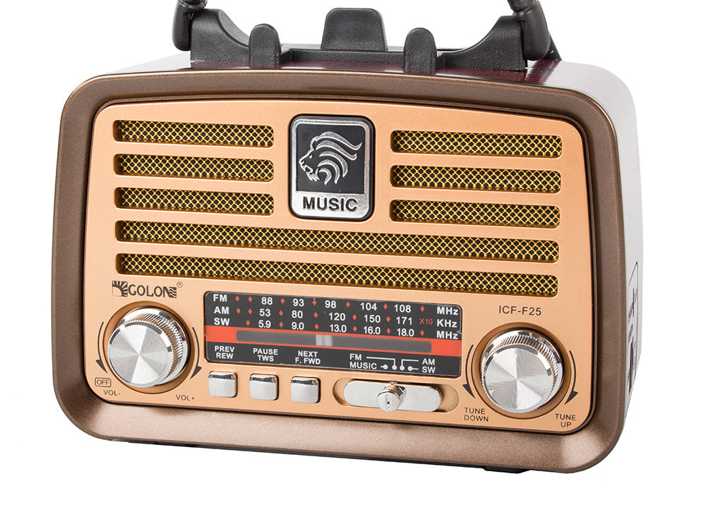Retro virtuvės mobilusis radijas fm am bluetooth usb įkraunama antena