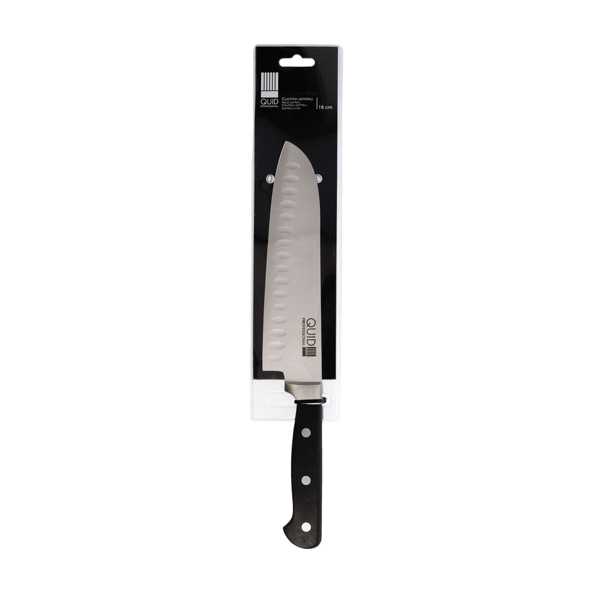 Santoku peilis Quid Professional Inox Chef Black Juoda Metalinis (Pack 6x)