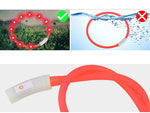 Led šviesos švytintuvas šuns ir katėms vandeniui atsparus reguliuojamas 47cm usb, Raudona, Szín, Piros