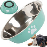 Metalinis anti-slipping dog cat food water bowl 150ml, Žalia, Szín, Zöld