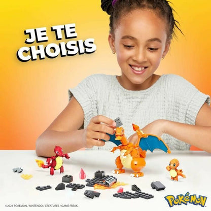 Statybos rinkinys Megablocks Charmander Charmilion Charizard Pokémon 300 Dalys