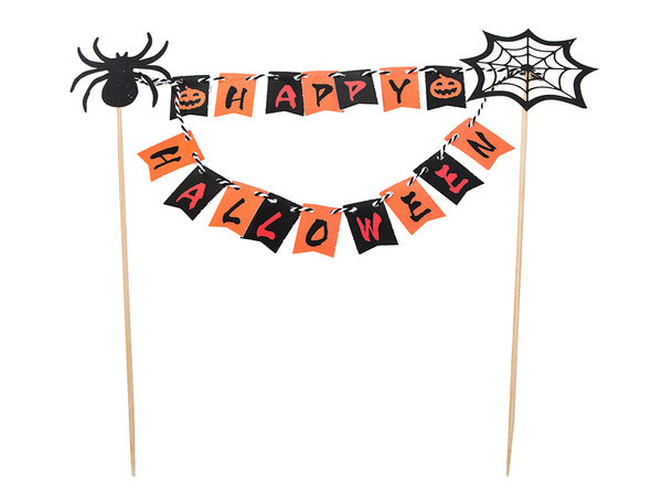 Helovino dekoracijos tortui cupcake picker topper girlianda popierius