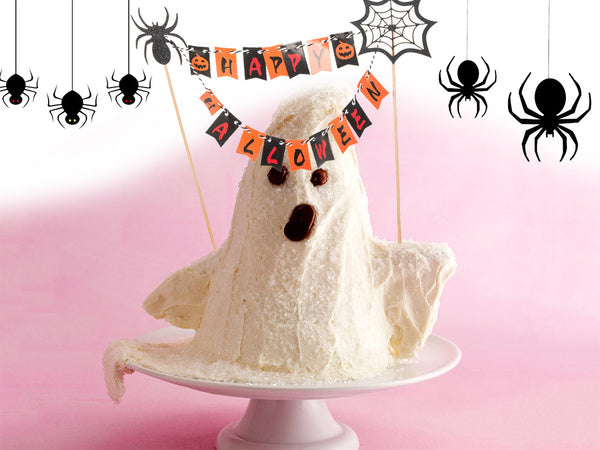 Helovino dekoracijos tortui cupcake picker topper girlianda popierius