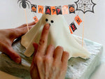 Helovino dekoracijos tortui cupcake picker topper girlianda popierius