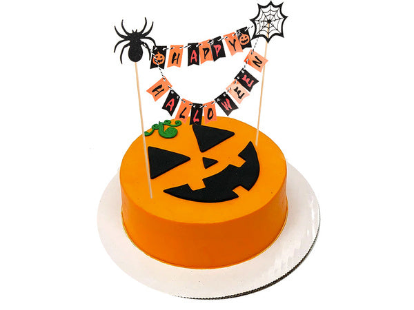 Helovino dekoracijos tortui cupcake picker topper girlianda popierius
