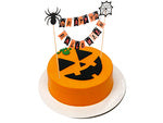 Helovino dekoracijos tortui cupcake picker topper girlianda popierius