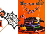 Helovino dekoracijos tortui cupcake picker topper girlianda popierius