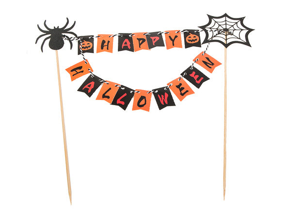 Helovino dekoracijos tortui cupcake picker topper girlianda popierius