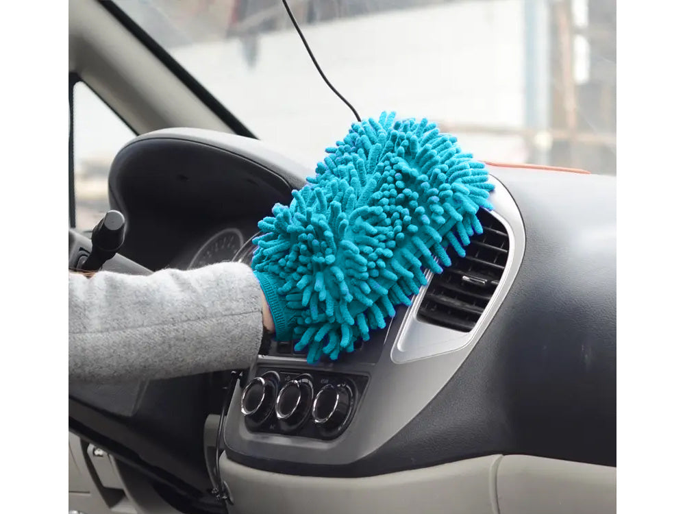 Mikropluošto audinio pirštinė, skirta plauti automobilių plovyklą ant rankų, Mėlyna, Szín, Kék