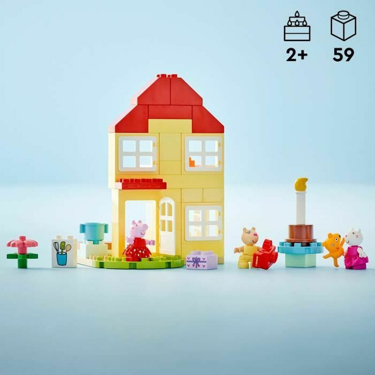 Statybos rinkinys Lego 10433 Peppa Pig's Birthday Party Spalvotas 59 Dalys