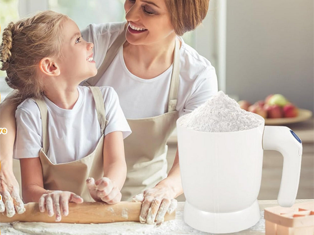 Miltų sijojimo sietas virtuvinis sietelis elektrinis puodų sietelis