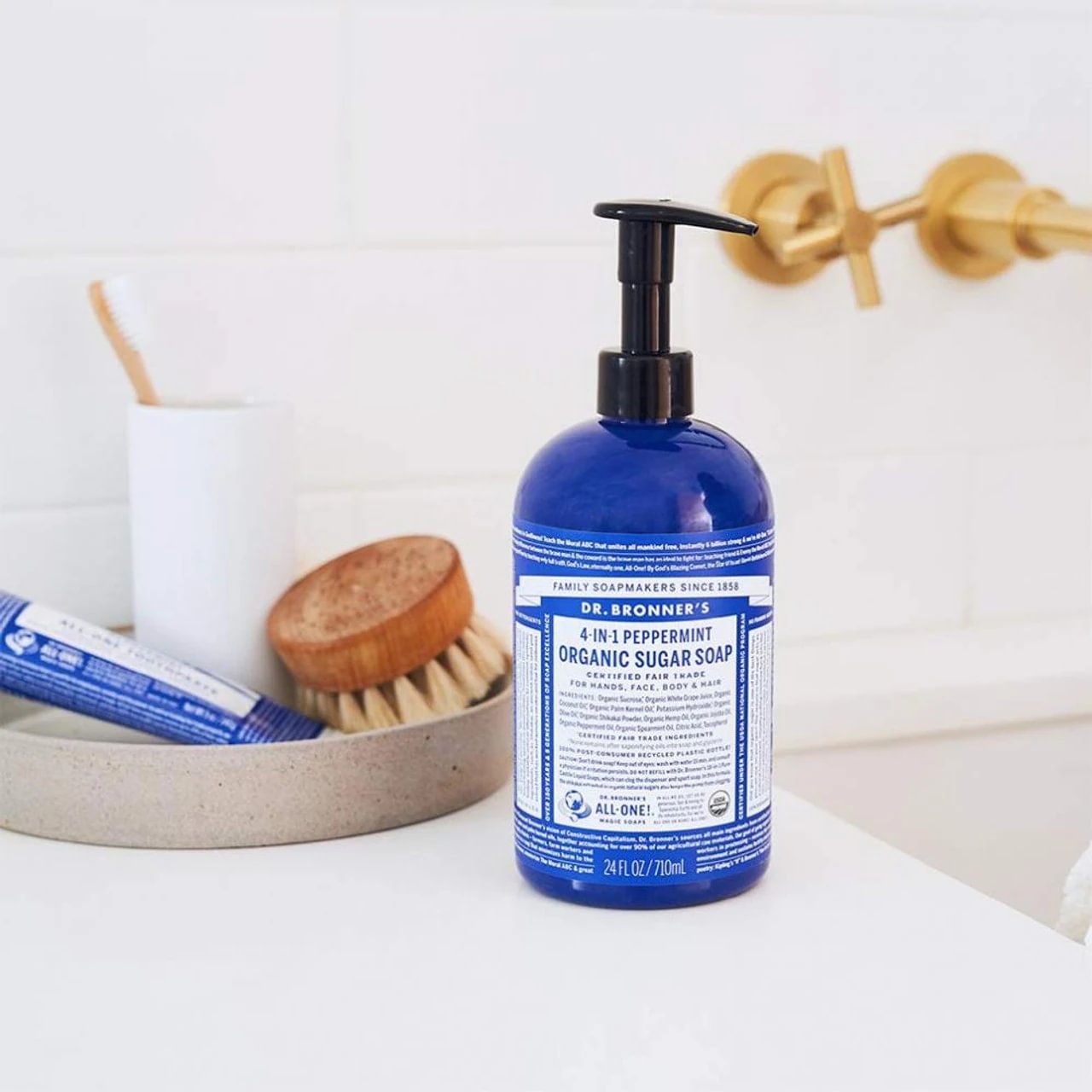 Dr. Bronner's Organic Sugar Peppermint skystas muilas 710 ml