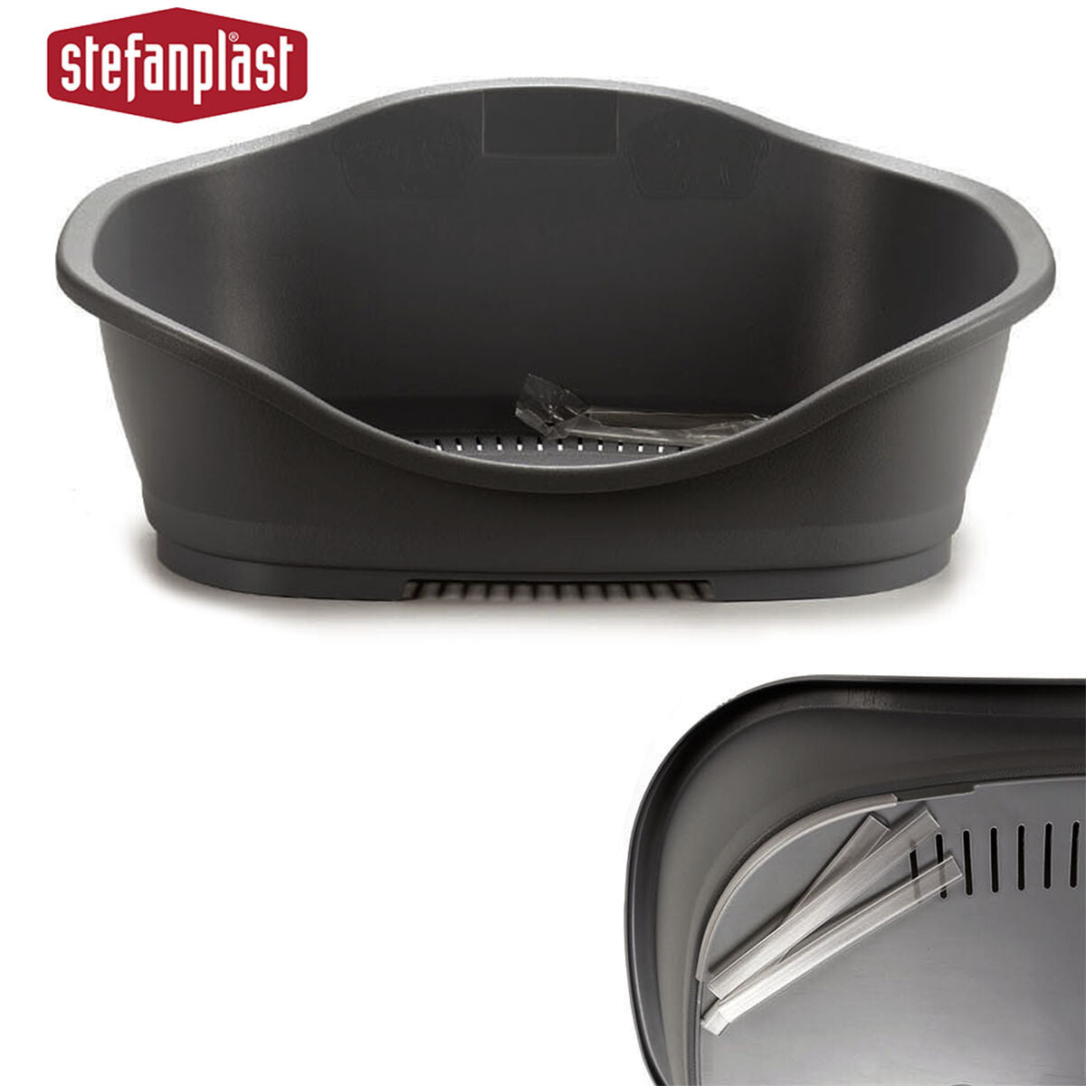 Gyvūnų lova Stefanplast 97621 Pilka Plastmasinis 68 x 27,5 x 49 cm 6 vnt.