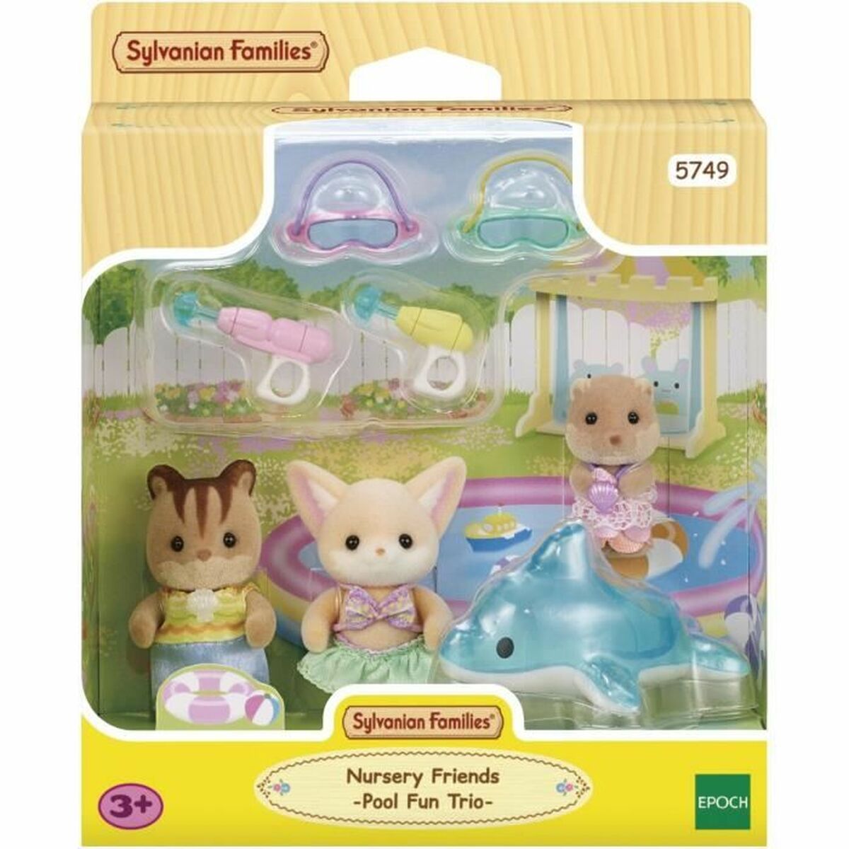 Lėlių namo priedai Sylvanian Families 5749 Nursery Friends Pool Fun trio