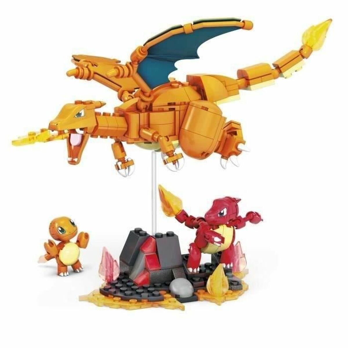 Statybos rinkinys Megablocks Charmander Charmilion Charizard Pokémon 300 Dalys