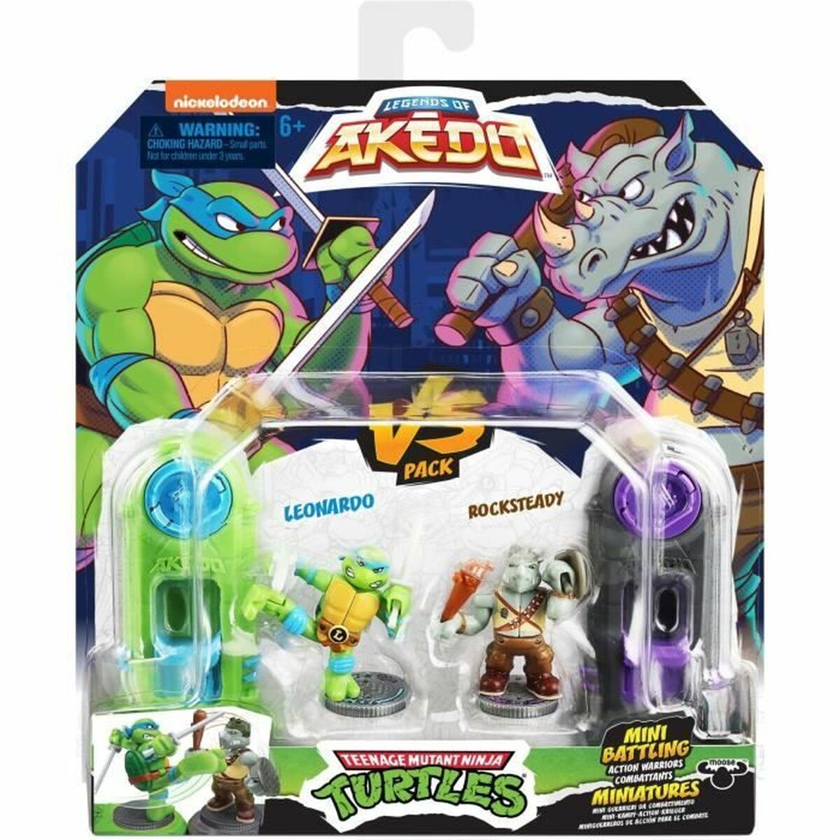 Figūrėlės Teenage Mutant Ninja Turtles Legends of Akedo: Leonardo vs Rocksteady