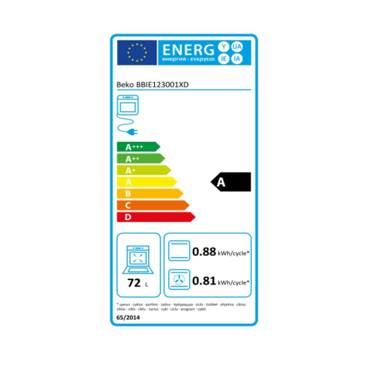 Daugiafunkcinė orkaitė BEKO BBIE123001XD 2400W A