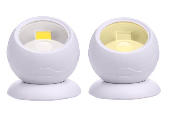 Led lempa cob 360 baterija veikia magnetas belaidis judesio jutiklis naktį