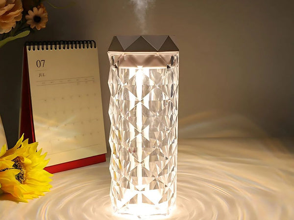 Oro drėkintuvas oro difuzorius aromaterapijos rūkas usb rgb kristalas