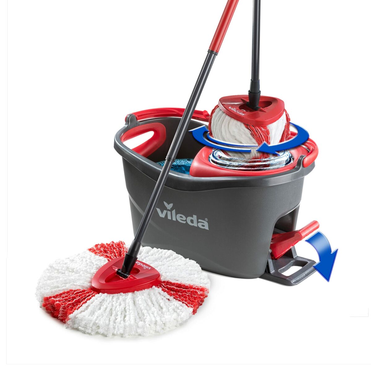 Mop with Bucket Vileda Turbo Easywriting & Clean polipropileno