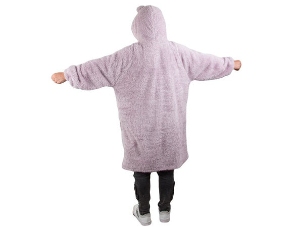Šiltas oversize antklodės džemperis xl storas 2in1 kailis su gobtuvu antklodės džemperis storas, Violetinė, Szín, Lila