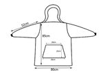 Megztinis šiltas oversize antklodė xxl 2in1 storas kailis minkštas gobtuvas su gobtuvu chalatas, Mėlyna, Szín, Kék