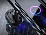 Greitas automobilinis įkroviklis usb-c 30w ir usb-a 15w, skirtas cigarečių uždegiklio lizdui