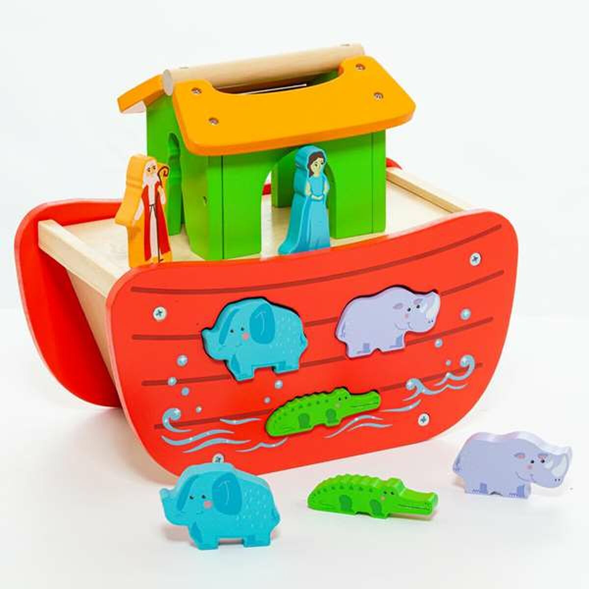 Playset Moltó Noah's ark Medžio 17 Dalys