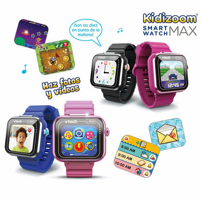 Laikrodis kūdikiams Vtech Kidizoom Smartwatch Max 256 MB Interaktyvas Mėlyna