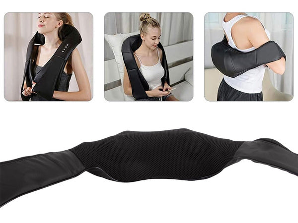 Shiatsu masažuoklis kaklui ir nugarai – atsipalaidavimui