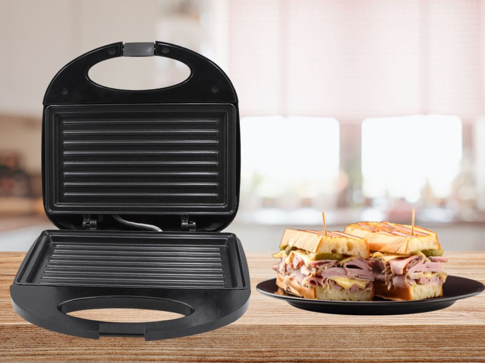 Skrudintuvo keptuvė panini tortilijų sumuštiniams su nepridegančiu paviršiumi 750w