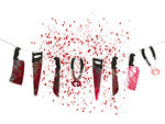 Halloween girland 2m taskiniai įrankiai taskiniai halloween dekoracija