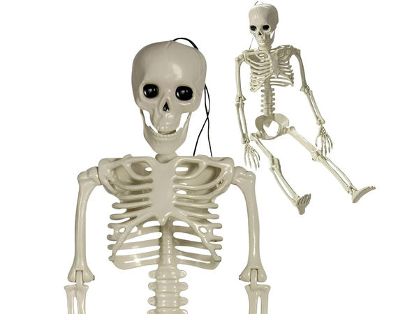 Žmogaus skeletas kabo 40cm helovino dekoracijos dirbtinis skeletas