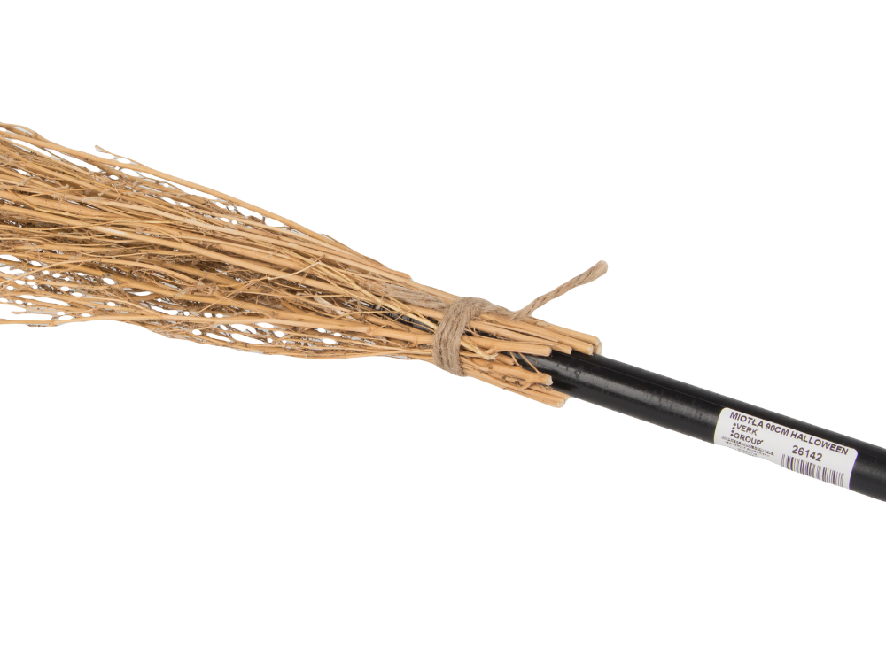 Raganų šluota raganų ragana baba yaga juoda 90cm, skirta helovinui ir kalėdoms xxl