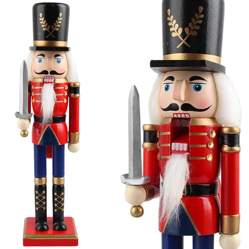 Nutcracker kareivis dewniany dekoratyvinė kalėdinė figūrėlė dovana