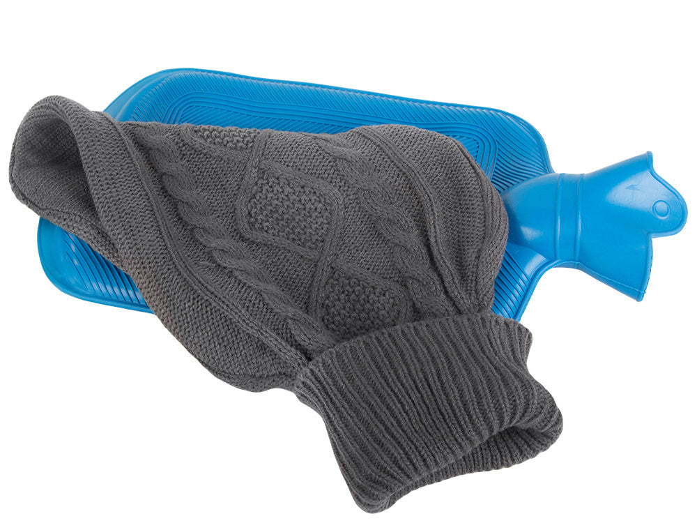 Guminis termoforas su megztu dėklu (2L, modelis 2)