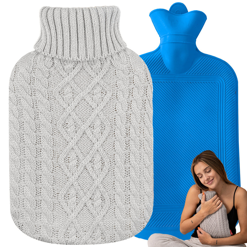 Guminis termoforas su megztu dėklu (2L, modelis 3)