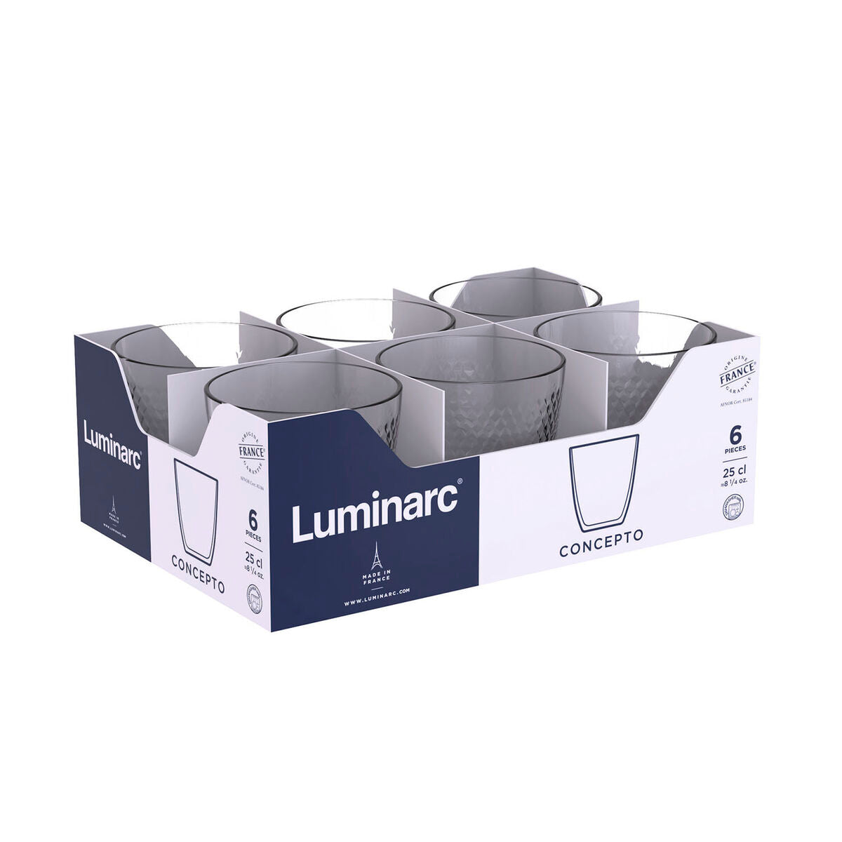 Stiklas Luminarc Concepto Pampille 250 ml Skaidrus stiklas (24 vnt.)