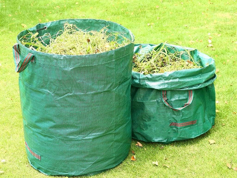 Sodo maišas maišas sodo lapų gaudyklė žolės konteineris 120l stiprus didelis